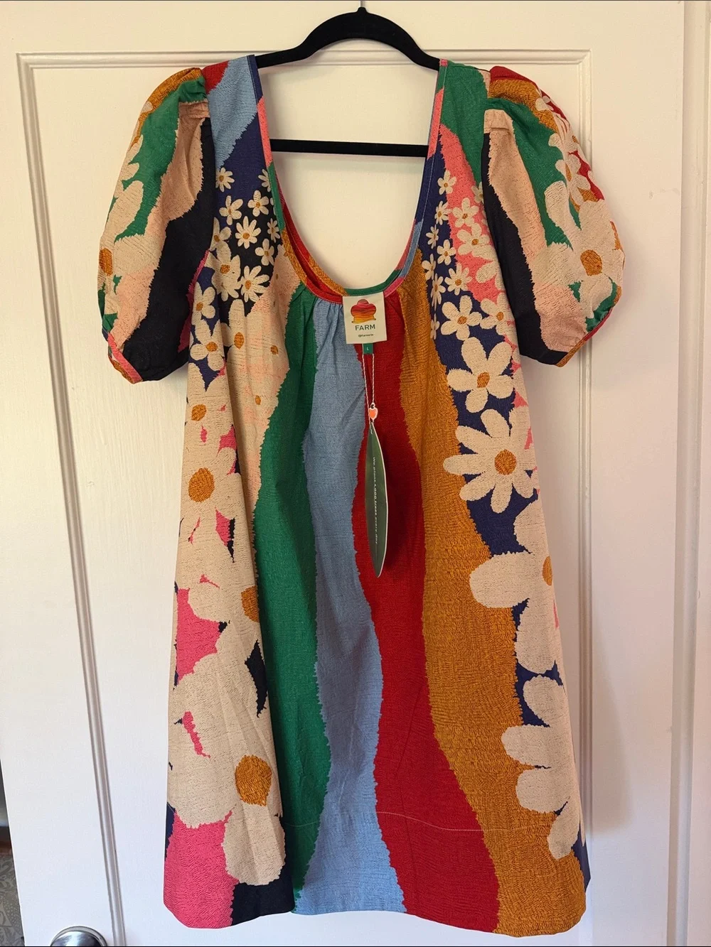Farm Rio Super Fun Daisy mini Dress - Large NWT - Picture 2 of 3